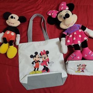 Large tote bag and clutch